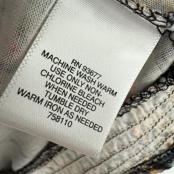 Liz Claiborne Woman top 3X Short Sleeve round neck colorful Boho Pattern Smocked - Picture 6 of 8